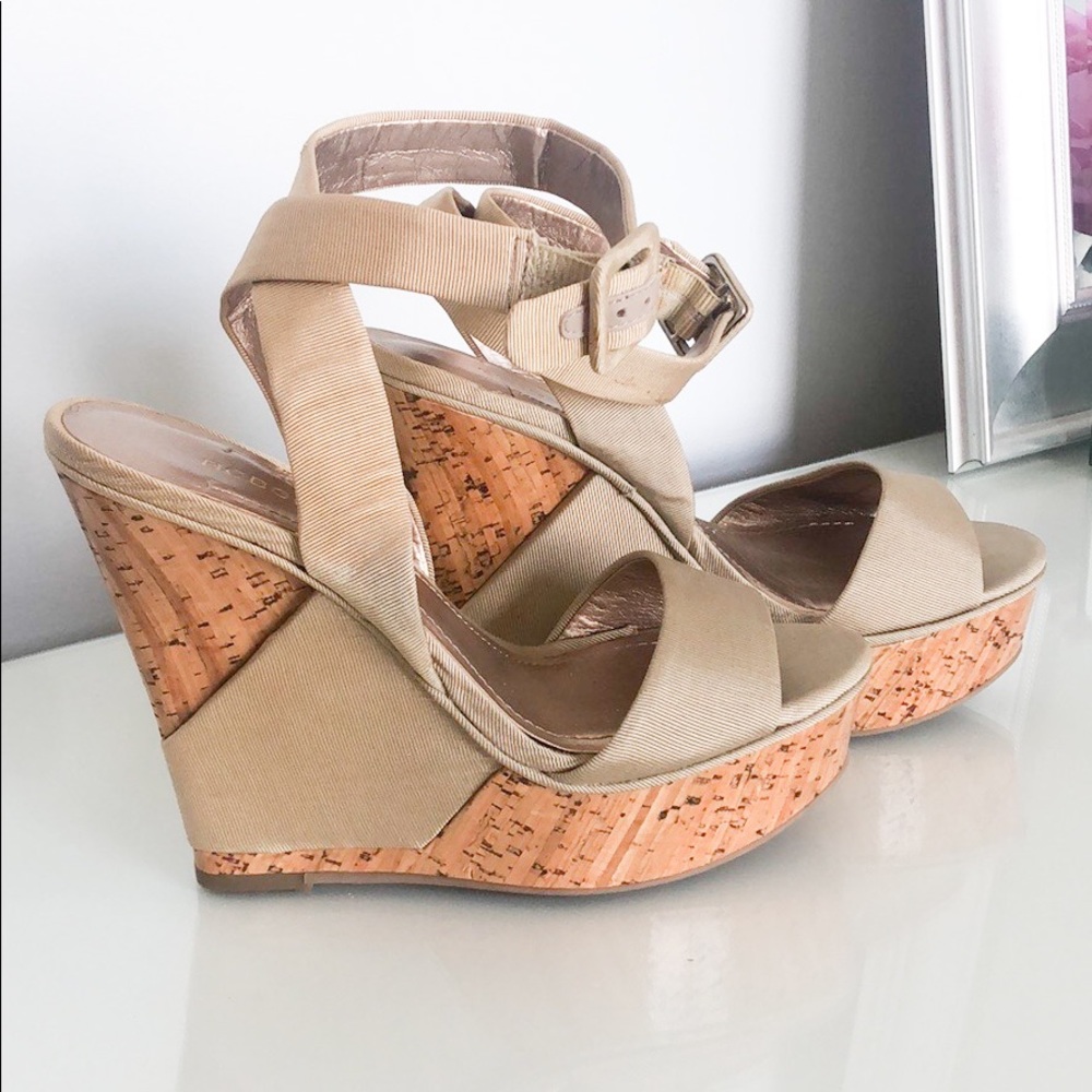 BCBGeneration Nude Wedges